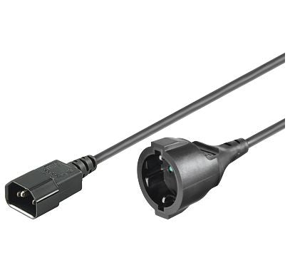 MicroConnect PE130200 Power Cable Black 2m C14 Coupler 10A 250V