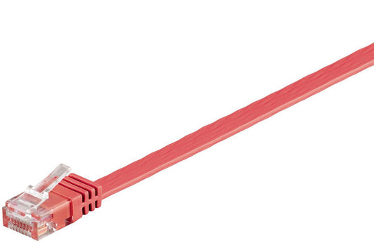 Microconnect Cat6 U/UTP Flat Network Cable 1m Red – High-Speed RJ-45 Ethernet Lead