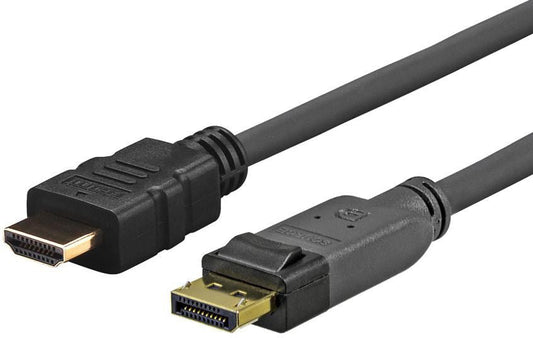 Vivolink DisplayPort to HDMI 4K Cable – 1.5m, Gold-Plated, Black