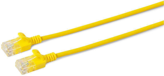 Microconnect Cat6 Slim Network Cable 0.15m Yellow – U/UTP RJ-45 High-Speed Ethernet