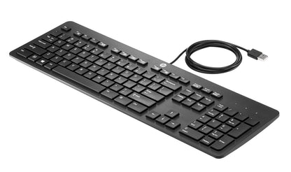 HP N3R87AT#ABF USB Business Slim Keyboard – Full-Size Wired Black