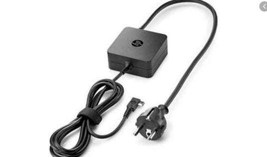HP 860209-850 65W USB-C Power Adapter – Compact, 115–230V, Black, CE Certified