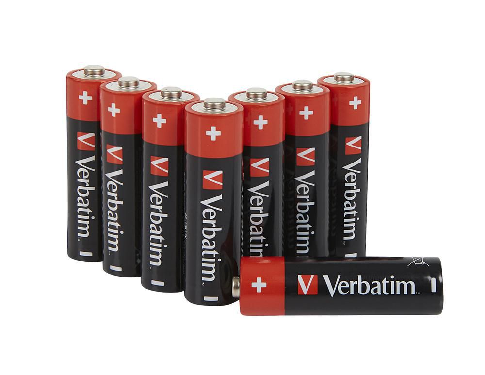 Verbatim 49503 AA Household Battery – 1.5V Alkaline 8-Pack
