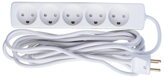 MicroConnect GRU0055WDK Power Strip 5m 5 AC Outlets Type K White