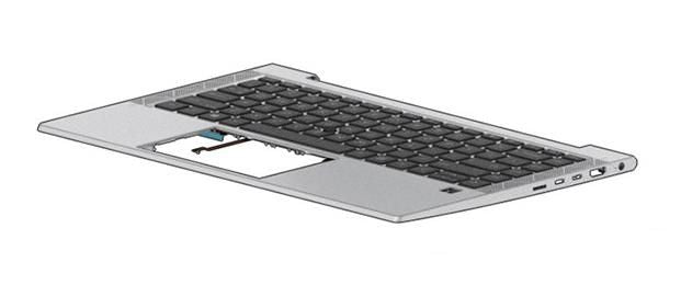 HP M07090-061 Housing Base + Italian Backlit Keyboard – Silver