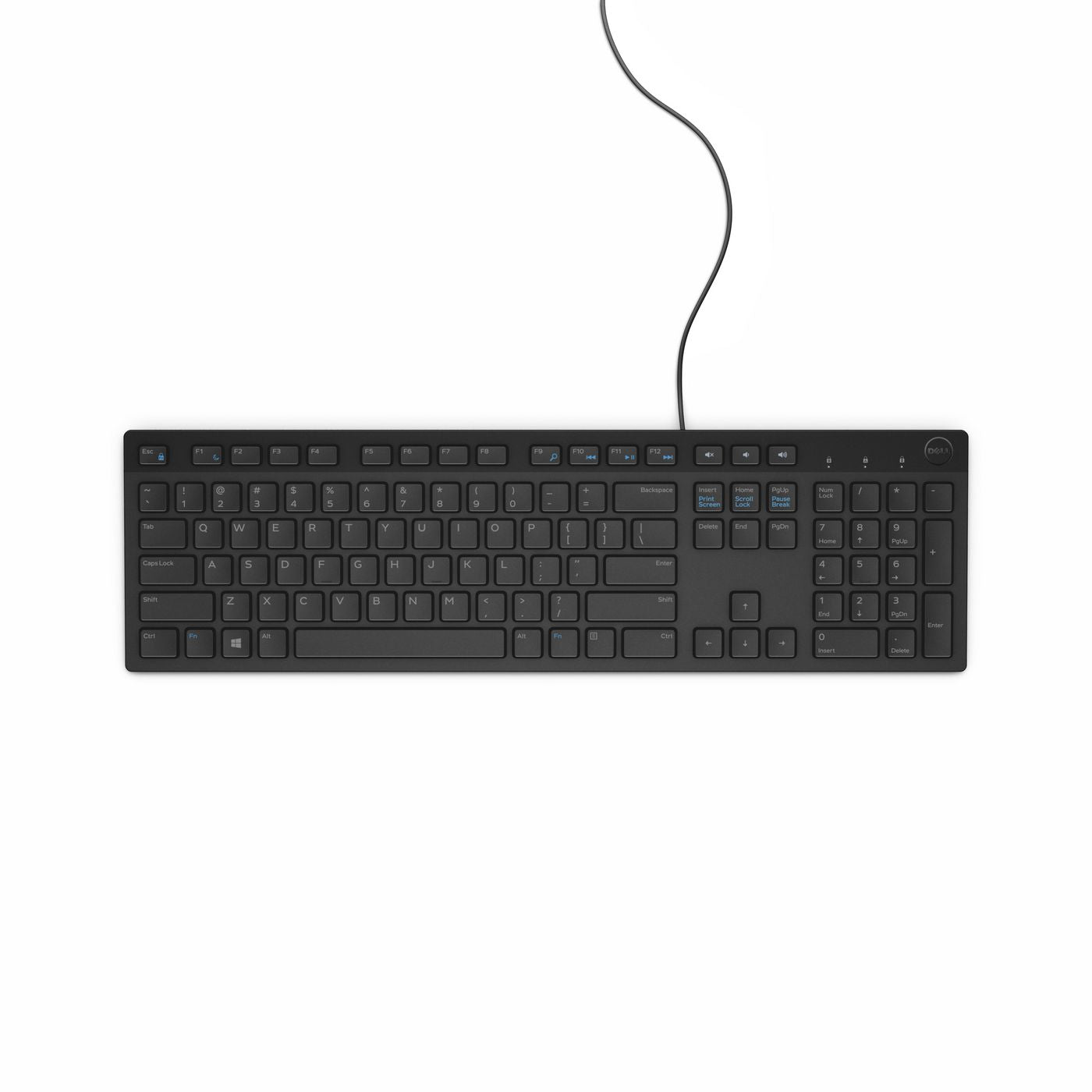 Dell C648N Keyboard – German QWERTZ, USB Wired, Black, Spill Resistant