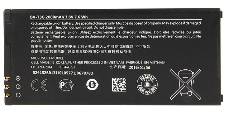 CoreParts MBP1182 Battery – Mobile Phone 3.8V 2000mAh Li-ion Black