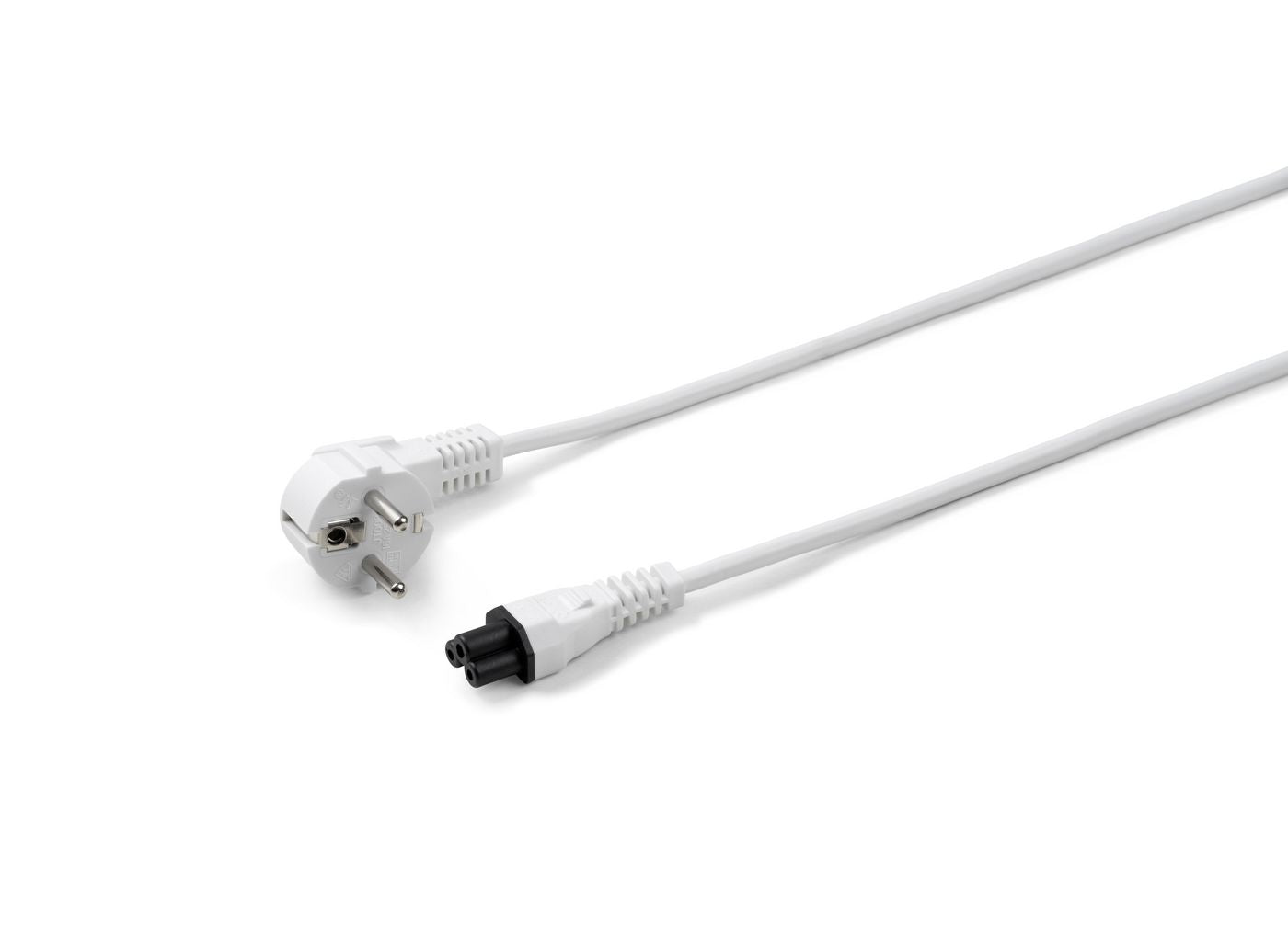 MicroConnect PE010818W Power Cable 1.8m White Angled Type F to C5 Coupler