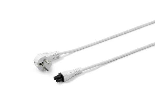 MicroConnect PE010818W Power Cable 1.8m White Angled Type F to C5 Coupler