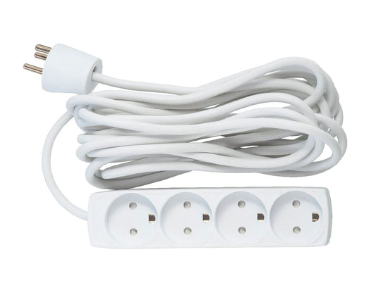 MicroConnect GRU00450WDK Power Strip 5m 4-Way Type K 230V White