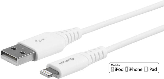 eSTUFF ES601004 MFI Certified Lightning Cable 0.15m White – USB-A to Lightning