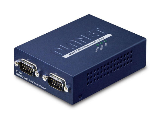 Planet ICS-120 Serial Device Server – 2-Port RS232/RS422/RS485, 10/100Base-TX