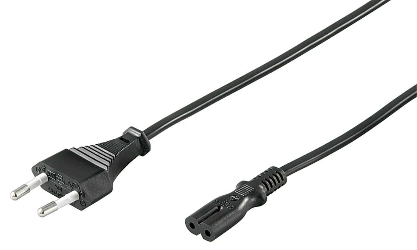 MicroConnect PE030710 Power Cable 1m Black Type C to C7 Coupler 250V 2.5A