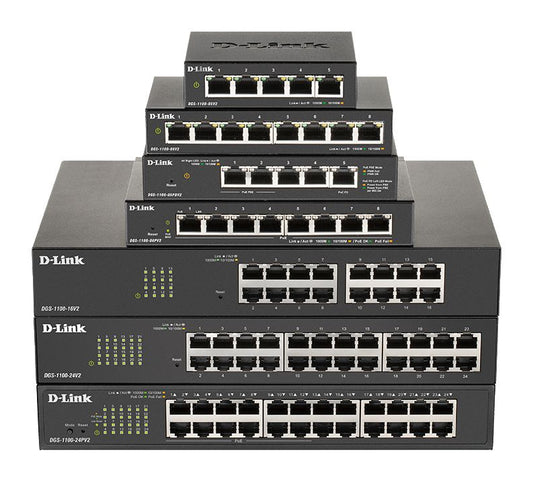 D-Link DGS-1100-08V2/E 8-Port Managed L2 Gigabit Ethernet Network Switch