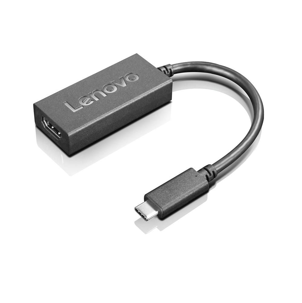 Lenovo GX90K37871 USB-C to HDMI Adapter – Black, Compact Design