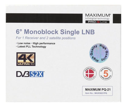 Maximum MAXI5621PQ Monoblock Single LNB – Low Noise 0.1dB, 66dB Gain