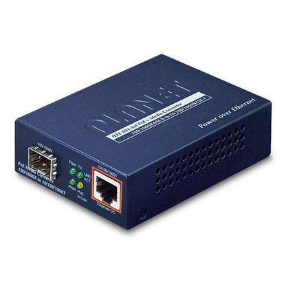 Planet GTP-805A-UK Media Converter – 1000Base-X SFP PoE+ 30W Gigabit