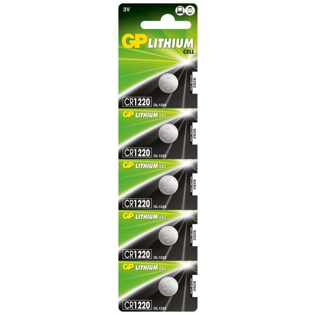 GP 2191 Lithium Cell Battery CR1220 3V 5-Pack – Button Cell