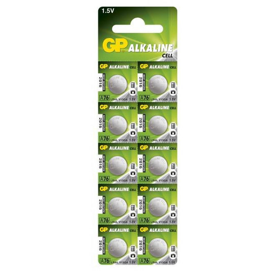GP 17161 LR44 Alkaline Button Cell Battery 1.5V 10-Pack