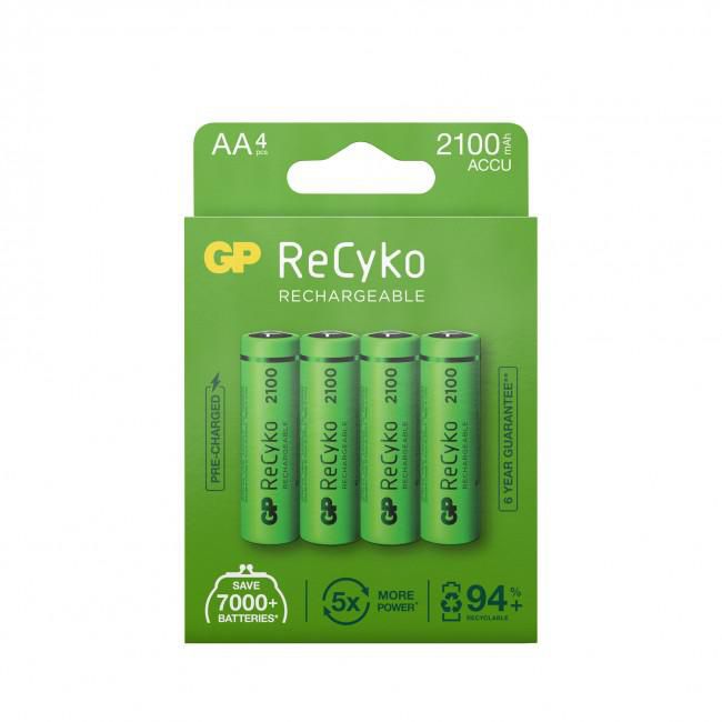 GP 201212 AA Rechargeable Battery – NiMH 2100mAh 1.2V 4-Pack