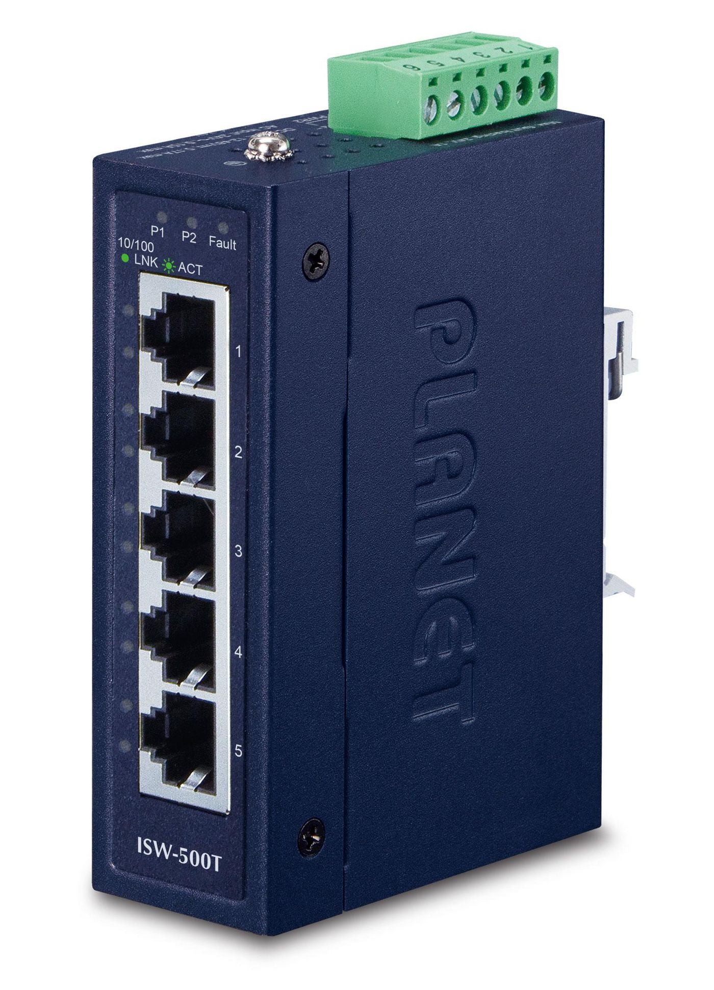 Planet ISW-500T Industrial 5-Port Ethernet Switch – Unmanaged, 1Gbps, CE Certified
