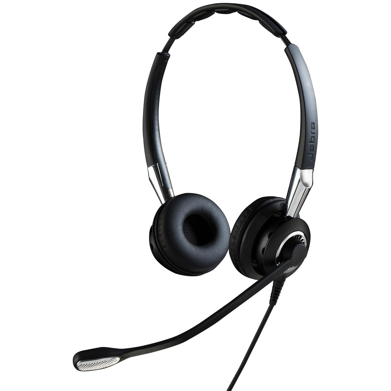 Jabra 2409-720-209 BIZ 2400 II Duo Wired Headset – Noise Cancelling, Black/Silver