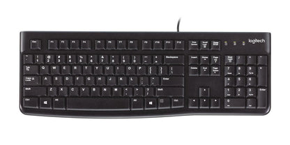 Logitech 920-002524 Keyboard – Wired Full-Size UK Layout, Durable Keys