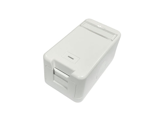 Lanview LVN127766 Outlet Box – RJ-45 Socket White Plastic Surface Mount