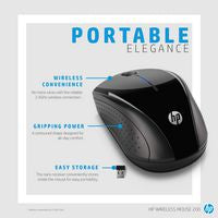 HP 3FV66AA Wireless Mouse – Ambidextrous, Black, Travel-Size