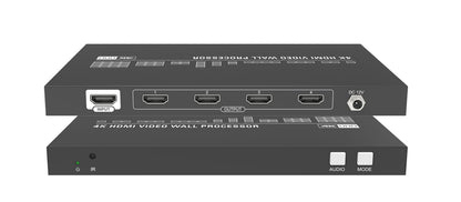 Vivolink VLVW1X4 Video Wall Processor – 4 Output HDMI 2.0b, 4K Input, Black