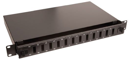 Lanview LVO231551 12-Port 1U Fibre Patch Panel – SC/LC Rack Mount Steel