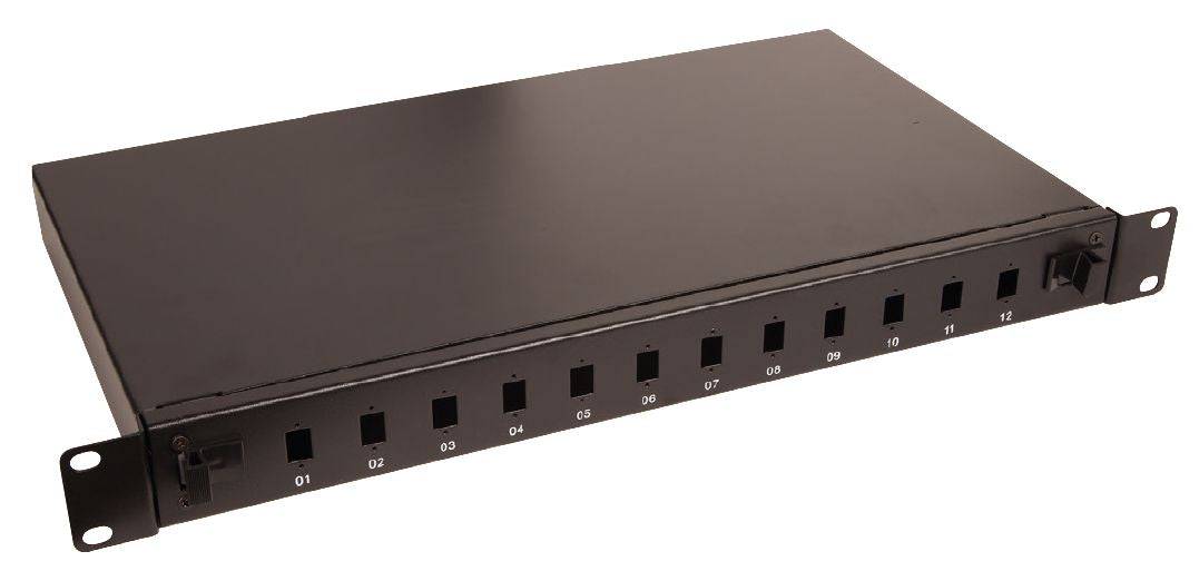 Lanview LVO231553 12-Port 1U Fibre Patch Panel – SC/LC Rack Mount