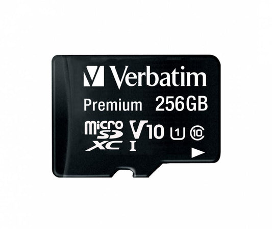 Verbatim 44087 MicroSDXC Memory Card – 256GB UHS-I Class 10, 90MB/s
