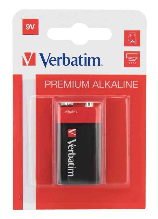 Verbatim 49924 9V Alkaline Battery – Single-Use, High Performance