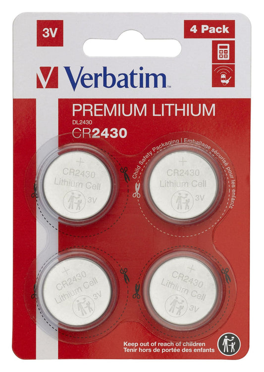 Verbatim 49534 CR2430 Single-use Lithium Battery 3V 4-Pack