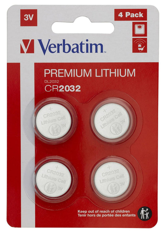 Verbatim 49533 CR2032 Single-use Lithium Battery 3V 4-Pack