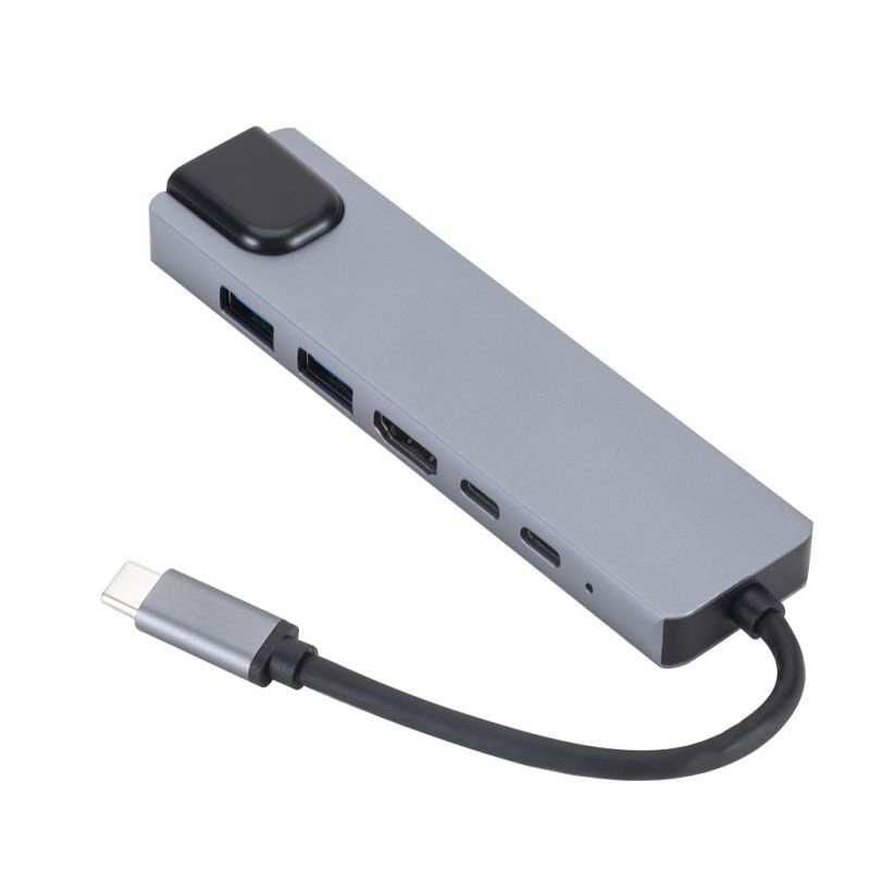 eSTUFF ES623012 Dock – USB 3.2 Gen 1 Type-C, HDMI, Ethernet, Grey