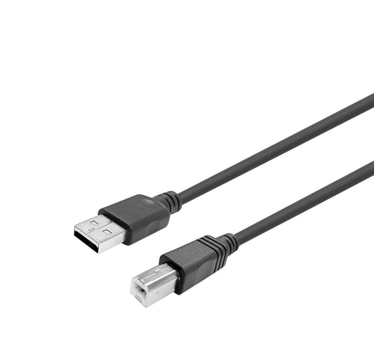 Vivolink PROUSBAB5 USB 2.0 Cable – 5m, USB A to USB B, Gold-Plated, Black