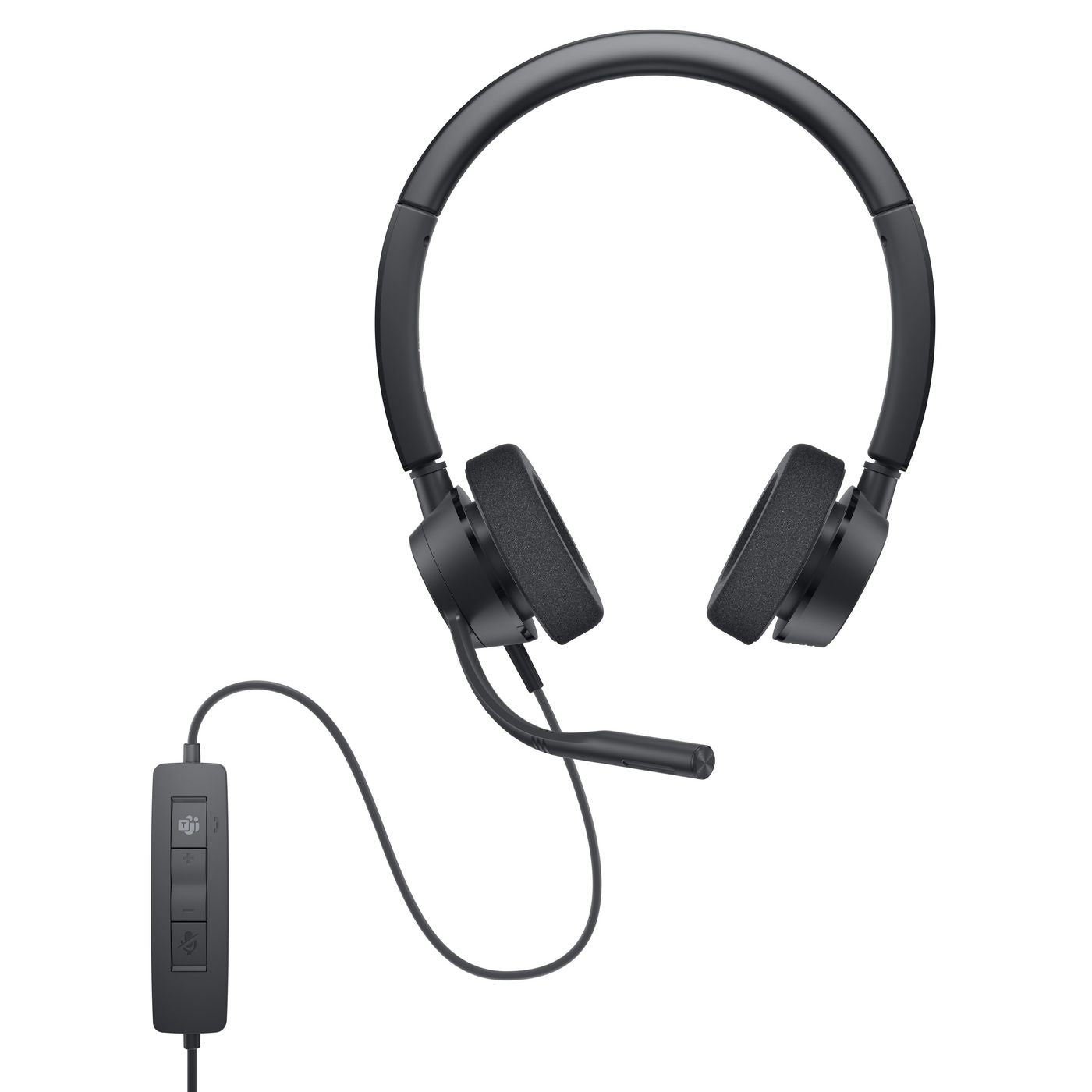 Dell WH3022 Pro Stereo Wired Headset – Black, USB, Head-band