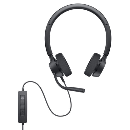 Dell WH3022 Pro Stereo Wired Headset – Black, USB, Head-band