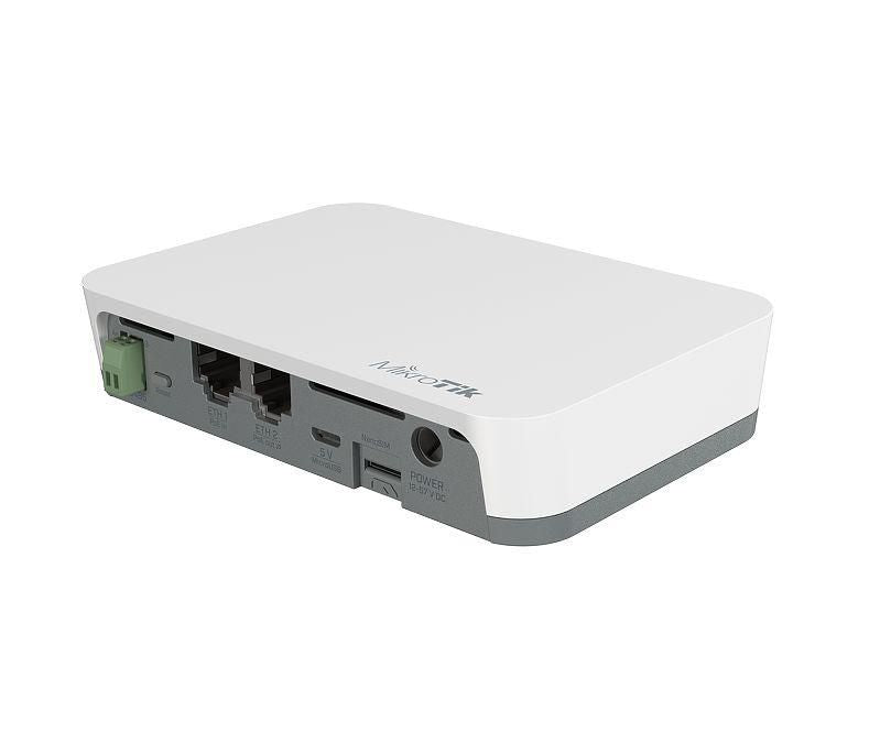 MikroTik RB924I-2ND-BT5&BG77 IoT Gateway – Wi-Fi 4, Bluetooth, 300Mbps, DIN-Rail