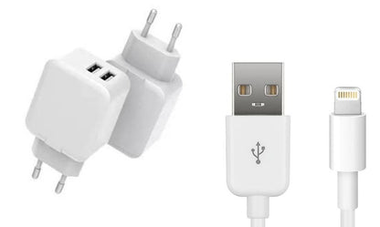 CoreParts MBXUSB-AC0007 USB Charger – 12W Dual USB-A White AC Adapter