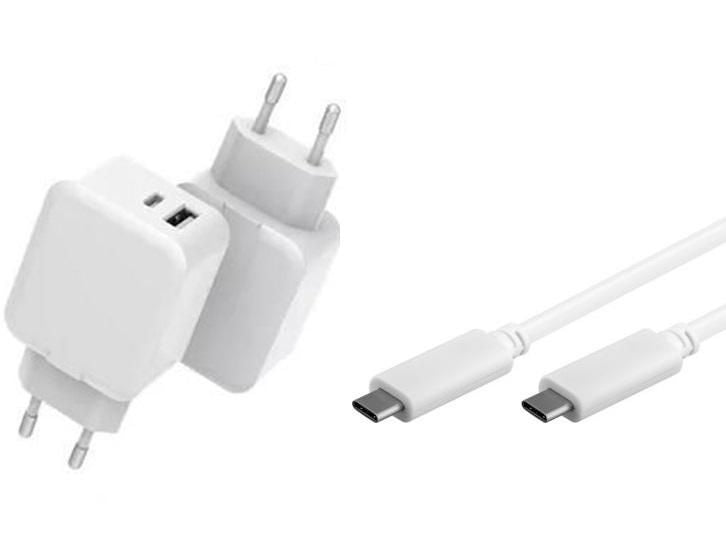 CoreParts MBXUSB-AC0014 Smart Device Charger – 30W USB-C & USB-A Fast Charging, White