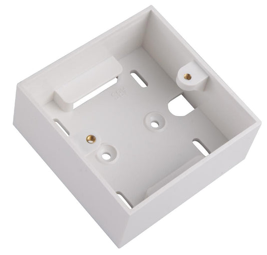 Lanview LVN126078UK Outlet Box – White Plastic IP20 86x86x36mm