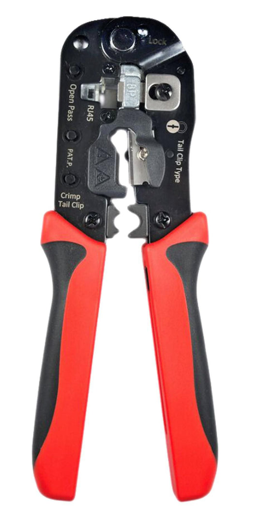 Lanview LVN125457 Cable Crimper – RJ-45 Cable Die Set, Red, Steel