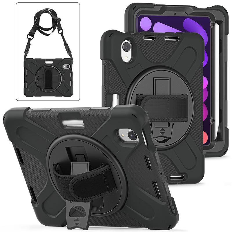 eSTUFF ES683002-BULK Tablet Case – 8.3" Shockproof Cover with Stand, Black