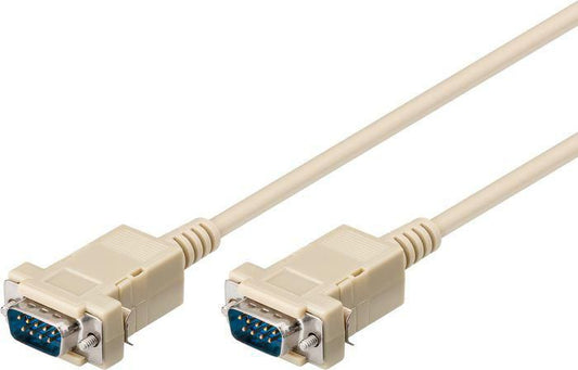 MicroConnect SCSEHH3 Serial Cable 3m White DB9 Male to DB9 Male