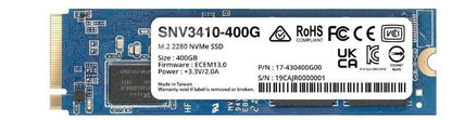 Synology SNV3410-400G Internal SSD – M.2 NVMe PCIe 3.0 400GB 750MB/s