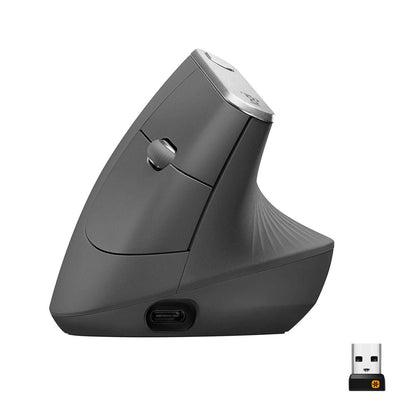 Logitech 910-005448 MX Vertical Advanced Ergonomic Mouse – Wireless, 4000 DPI