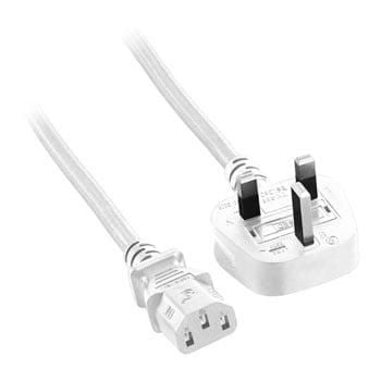 MicroConnect PE090420W White 2m Power Cable Type G to C13 Coupler 10A